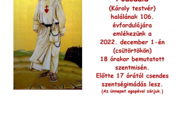 Szent Charles de Foucauld emlékezés